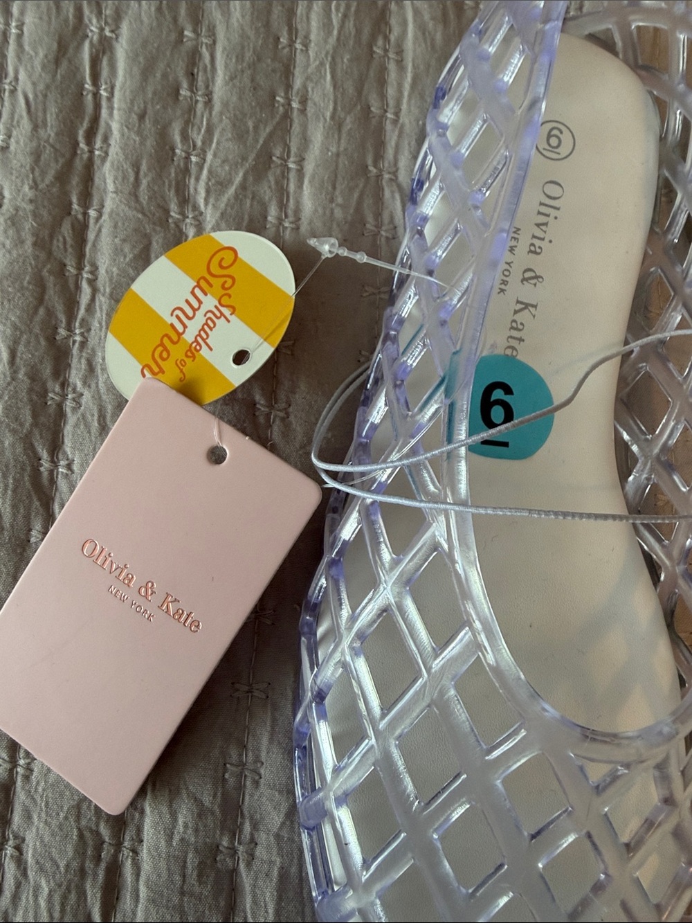 Olivia & Kate Super Cute Jelly Ballet Flats - Transparent 6 ❤️ - Picture 2 of 4
